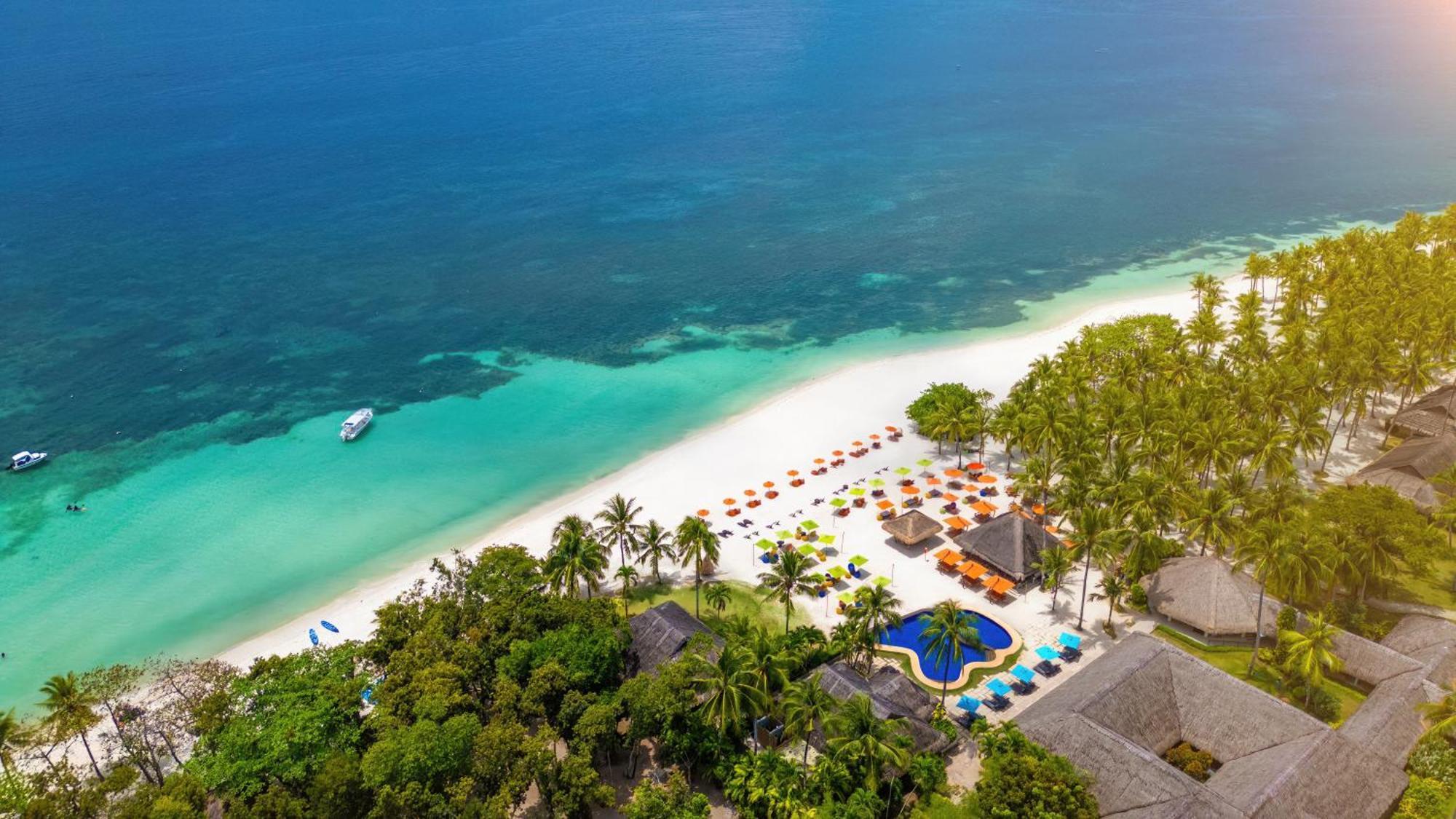 เซาท์ ปาล์ม รีสอร์ต Hotel ปางเลา ภายนอก รูปภาพ Aerial view of the beach